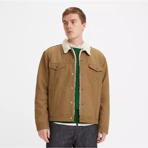 New! Levi’s Canvas Type III Sherpa Trucker Jacket - Picture 1 of 7